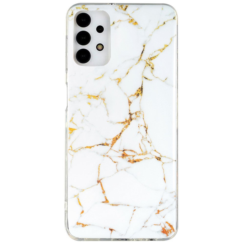 IMD Marmormønster TPU Cover til Samsung Galaxy A13 4G, Ridsefast Beskyttende Telefoncover