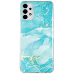 IMD Marmormønster TPU Cover til Samsung Galaxy A13 4G, Ridsefast Beskyttende Telefoncover
