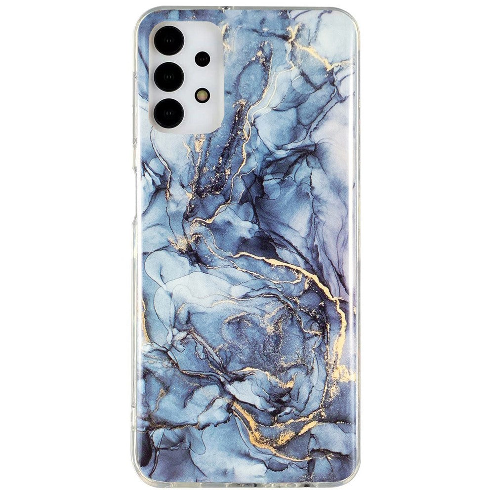 IMD Marmormønster TPU Cover til Samsung Galaxy A13 4G, Ridsefast Beskyttende Telefoncover