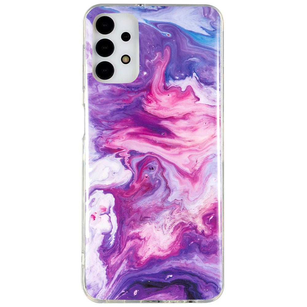IMD Marmormønster TPU Cover til Samsung Galaxy A13 4G, Ridsefast Beskyttende Telefoncover