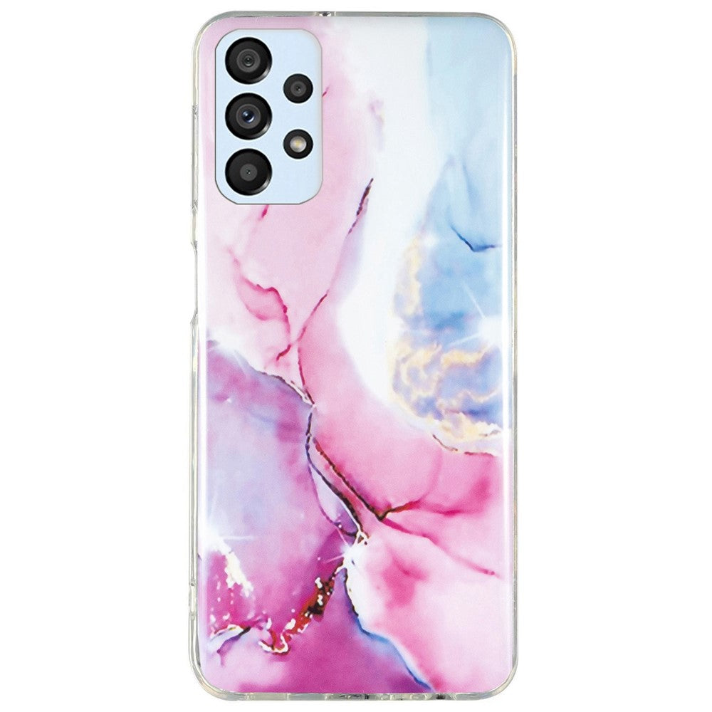 Anti-scratch Flexible TPU Case for Samsung Galaxy A33 5G, IMD Marble Pattern Unfading Phone Cover