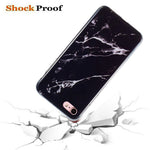 Til iPhone SE (2022)/(2020)/8/7 4,7 tommer Stilfuld Marmormønster IMD Telefoncover Anti-fald Blødt TPU Cover