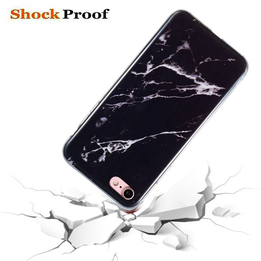 Til iPhone SE (2022)/(2020)/8/7 4,7 tommer Stilfuld Marmormønster IMD Telefoncover Anti-fald Blødt TPU Cover