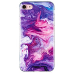 Til iPhone SE (2022)/(2020)/8/7 4,7 tommer Stilfuld Marmormønster IMD Telefoncover Anti-fald Blødt TPU Cover