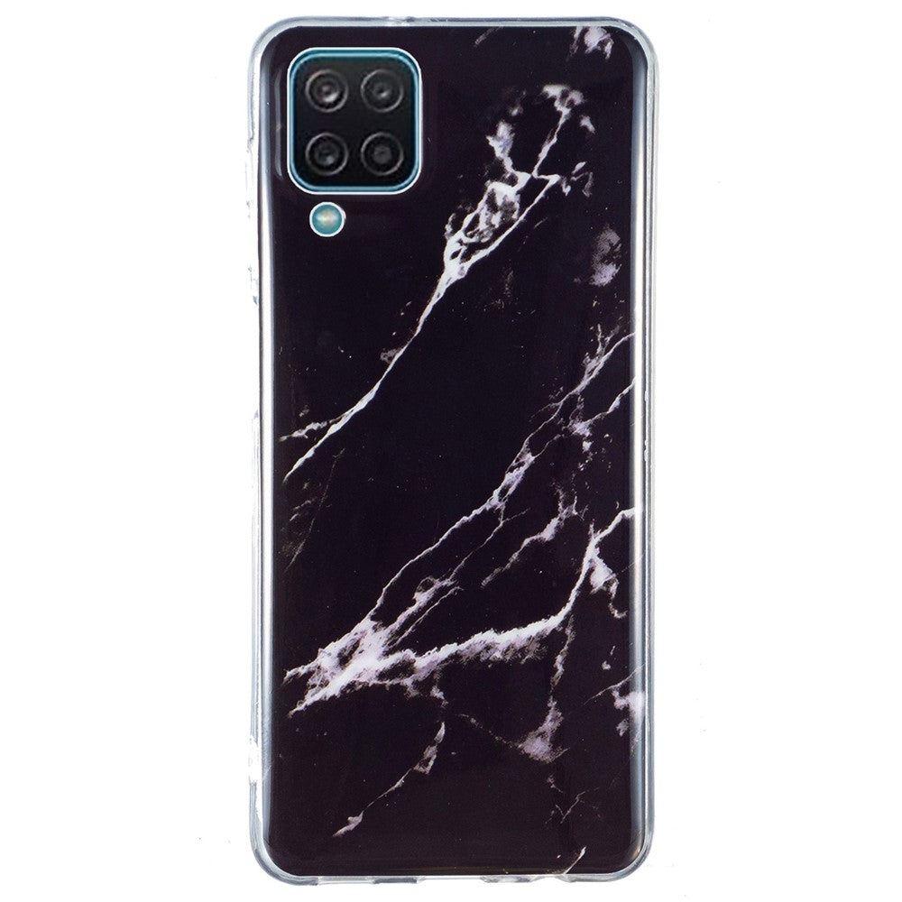 Samsung Galaxy A12 Flexibelt TPU-mobilskal Fallskydd Marmormönster IMD-mobilskal