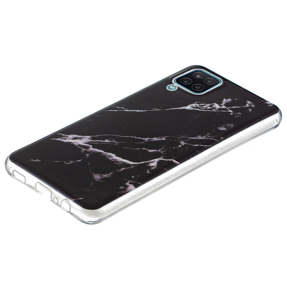 Samsung Galaxy A12 Flexibelt TPU-mobilskal Fallskydd Marmormönster IMD-mobilskal