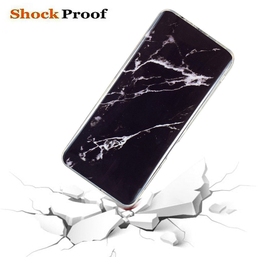 Samsung Galaxy A12 Flexibelt TPU-mobilskal Fallskydd Marmormönster IMD-mobilskal