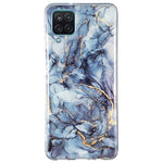 Samsung Galaxy A12 Flexibelt TPU-mobilskal Fallskydd Marmormönster IMD-mobilskal