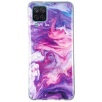 Samsung Galaxy A12 Flexibelt TPU-mobilskal Fallskydd Marmormönster IMD-mobilskal