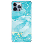 Protective Phone Case for iPhone 13 Pro Max 6.7 inch, Marble Pattern IMD Flexible TPU Back Cover
