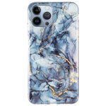Skyddande mobilskal för iPhone 13 Pro Max 6,7 tum, marmormönster IMD flexibelt TPU-bakstycke