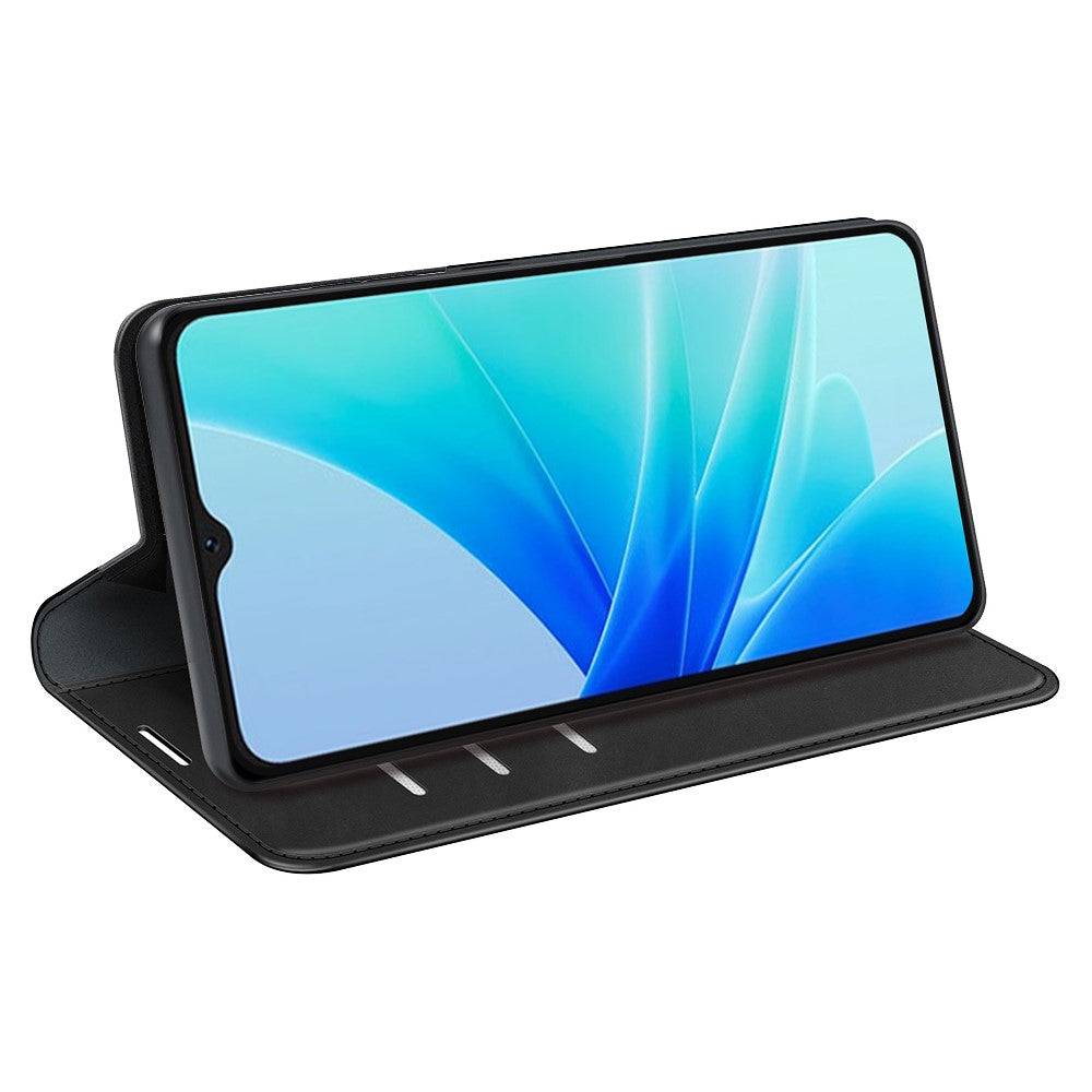 For Oppo A57 4G / A57s 4G Skin-Touch Leather Case Wallet Stand Drop-Proof Protection Phone Cover
