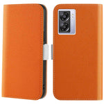 Candy Color Leather Case for Oppo A57 (2022) 5G / A77 5G, Litchi Texture Wallet Stand Phone Protective Cover