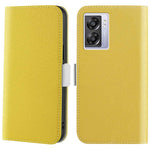 Candy Color Leather Case for Oppo A57 (2022) 5G / A77 5G, Litchi Texture Wallet Stand Phone Protective Cover