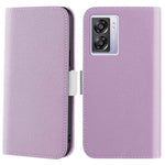Candy Color Leather Case for Oppo A57 (2022) 5G / A77 5G, Litchi Texture Wallet Stand Phone Protective Cover