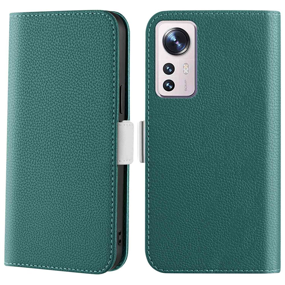 For Xiaomi 12 Lite 5G Candy Color Litchi Texture Phone Case PU Leather Stand Wallet Cover