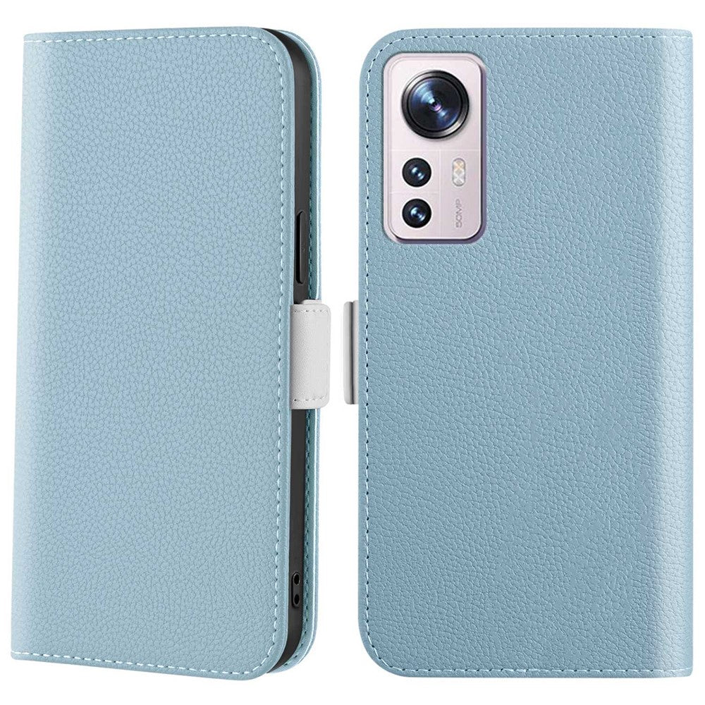 For Xiaomi 12 Lite 5G Candy Color Litchi Texture Phone Case PU Leather Stand Wallet Cover