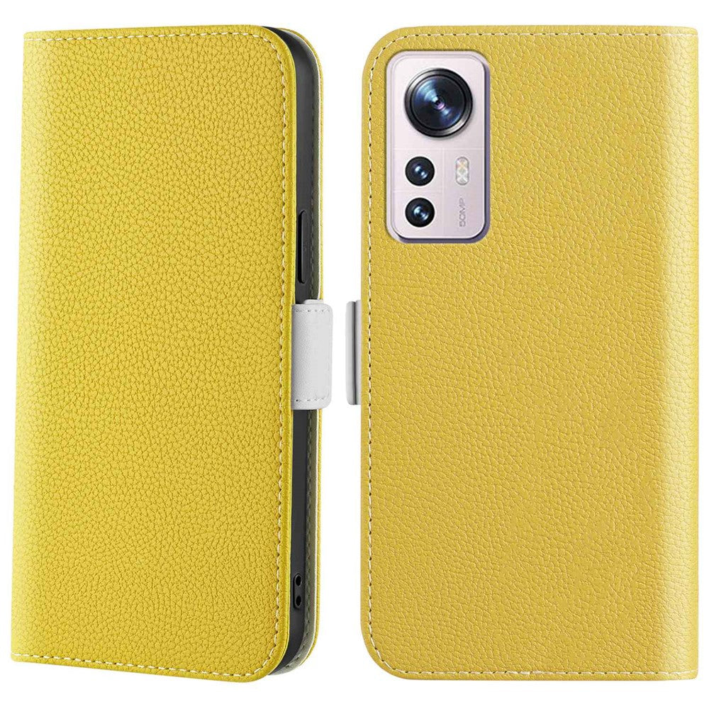 For Xiaomi 12 Lite 5G Candy Color Litchi Texture Phone Case PU Leather Stand Wallet Cover