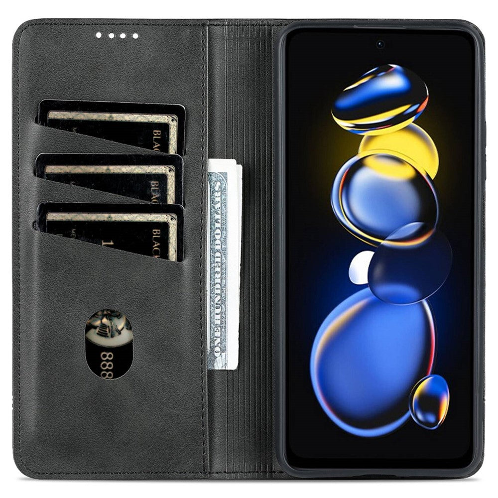 AZNS PU-læderpung med stativ og magnetisk lukning til Xiaomi Redmi Note 11T Pro 5G / Note 11T Pro+ 5G / Poco X4 GT 5G / Redmi K50i 5G