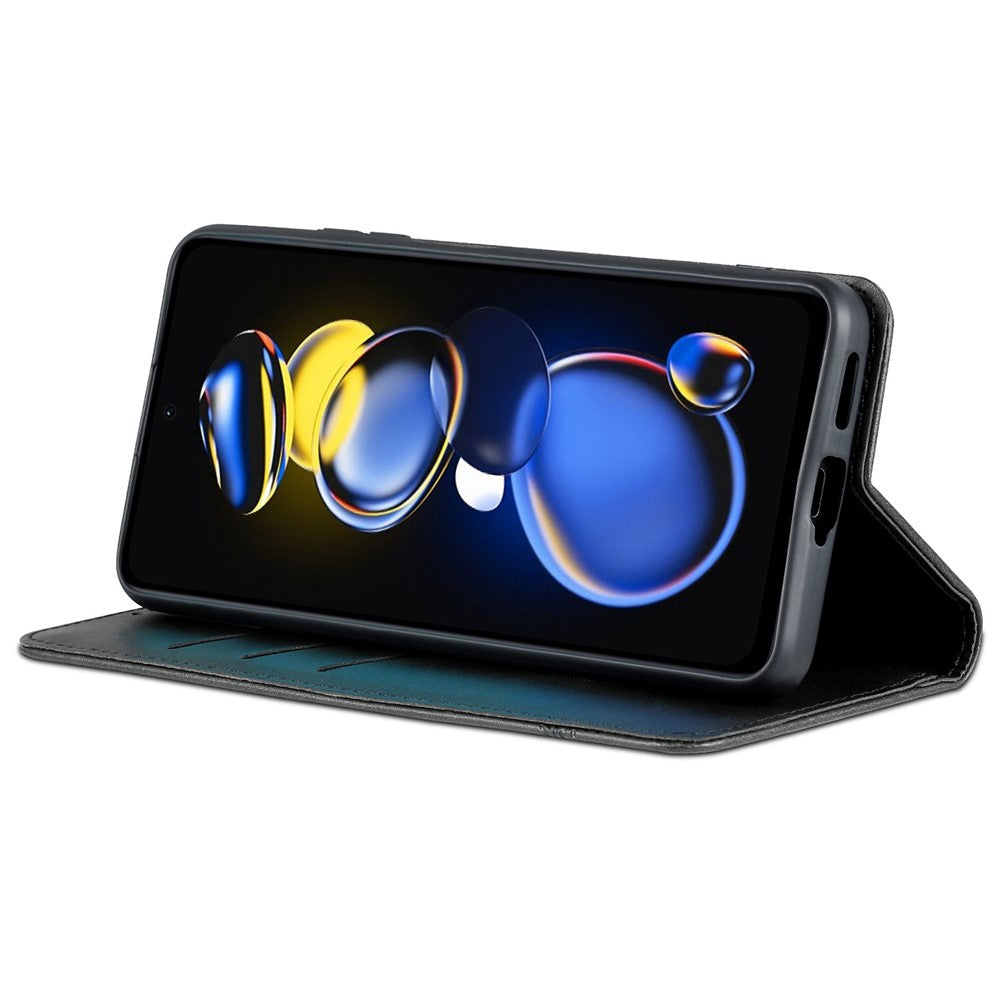 AZNS För Xiaomi Redmi Note 11T Pro 5G / Note 11T Pro+ 5G / Poco X4 GT 5G / Redmi K50i 5G PU-läder stativ plånboksfodral magnetisk stängning mobilskal