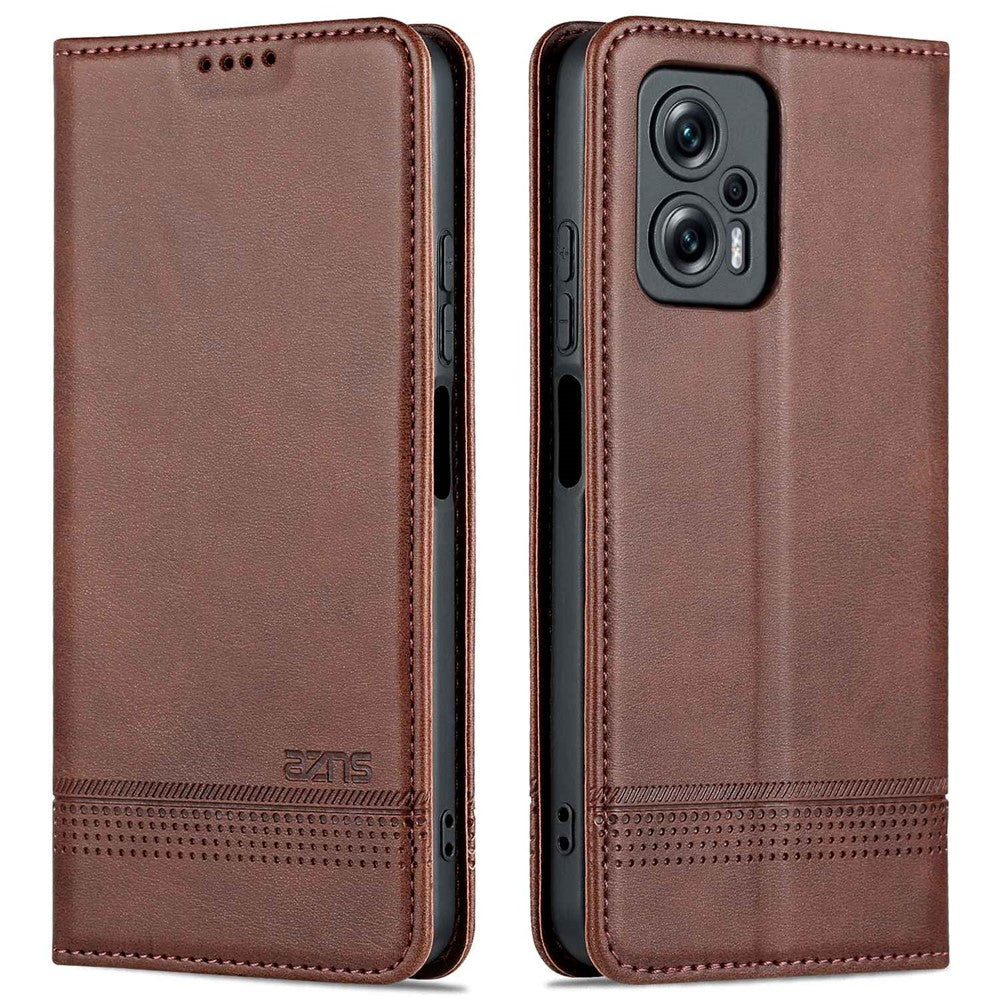 AZNS För Xiaomi Redmi Note 11T Pro 5G / Note 11T Pro+ 5G / Poco X4 GT 5G / Redmi K50i 5G PU-läder stativ plånboksfodral magnetisk stängning mobilskal