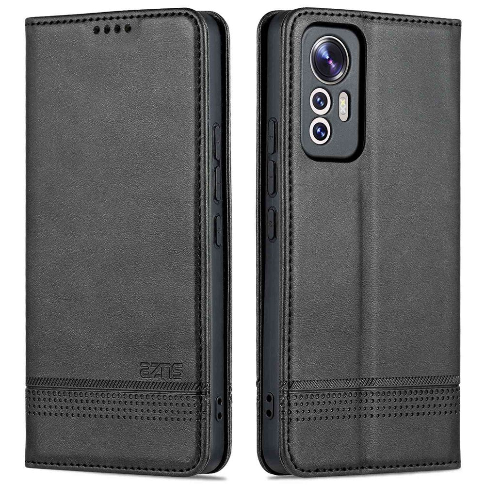 AZNS For Xiaomi 12 Lite 5G Magnetic Auto Closure Wallet Phone Case PU Leather Viewing Stand Flip Cover