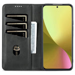 AZNS For Xiaomi 12 Lite 5G Magnetic Auto Closure Wallet Phone Case PU Leather Viewing Stand Flip Cover