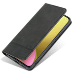 AZNS For Xiaomi 12 Lite 5G Magnetic Auto Closure Wallet Phone Case PU Leather Viewing Stand Flip Cover