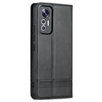 AZNS For Xiaomi 12 Lite 5G Magnetic Auto Closure Wallet Phone Case PU Leather Viewing Stand Flip Cover
