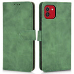 For Samsung Galaxy A03 (166.5mm) Skin-Touch Feeling Phone Wallet Stand Case PU Leather Magnetic Clasp Protective Cover