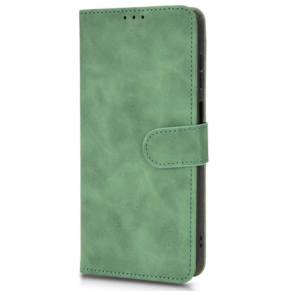 For Samsung Galaxy A03 (166.5mm) Skin-Touch Feeling Phone Wallet Stand Case PU Leather Magnetic Clasp Protective Cover