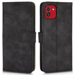 For Samsung Galaxy A03 (166.5mm) Skin-Touch Feeling Phone Wallet Stand Case PU Leather Magnetic Clasp Protective Cover