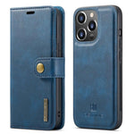 DG.MING For iPhone 14 Pro Max 6.7 inch Wallet Magnetic Detachable Case Split Leather Stand Flip Phone Cover