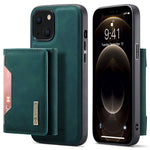 DG.MING M2 Series for iPhone 14 Plus 6.7 inch Anti-drop Full Protection Magnetic Absorption Kickstand Design Cell Phone Case Cover with Detachable Wallet