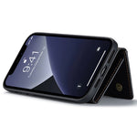 DG.MING M2 Series for iPhone 14 Pro 6.1 inch Scratch-resistant Magnetic Absorption Kickstand Design Mobile Phone Case Cover with Detachable Wallet