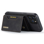 DG.MING M2 Series for iPhone 14 Pro 6.1 inch Scratch-resistant Magnetic Absorption Kickstand Design Mobile Phone Case Cover with Detachable Wallet