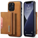 DG.MING M2 Series for iPhone 14 Pro 6.1 inch Scratch-resistant Magnetic Absorption Kickstand Design Mobile Phone Case Cover with Detachable Wallet