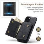 DG.MING M1-serien för iPhone 14 6,1 tum, avtagbart magnetiskt 2-i-1-plånboksfodral i PC+TPU+PU-läder, välskyddat och reptåligt fodral