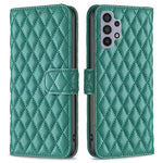 BINFEN COLOR För Samsung Galaxy A32 5G / M32 5G BF Style-14 Präglat rombmönster Fodral Stativ Matt PU-läder Plånbok Style Fodral