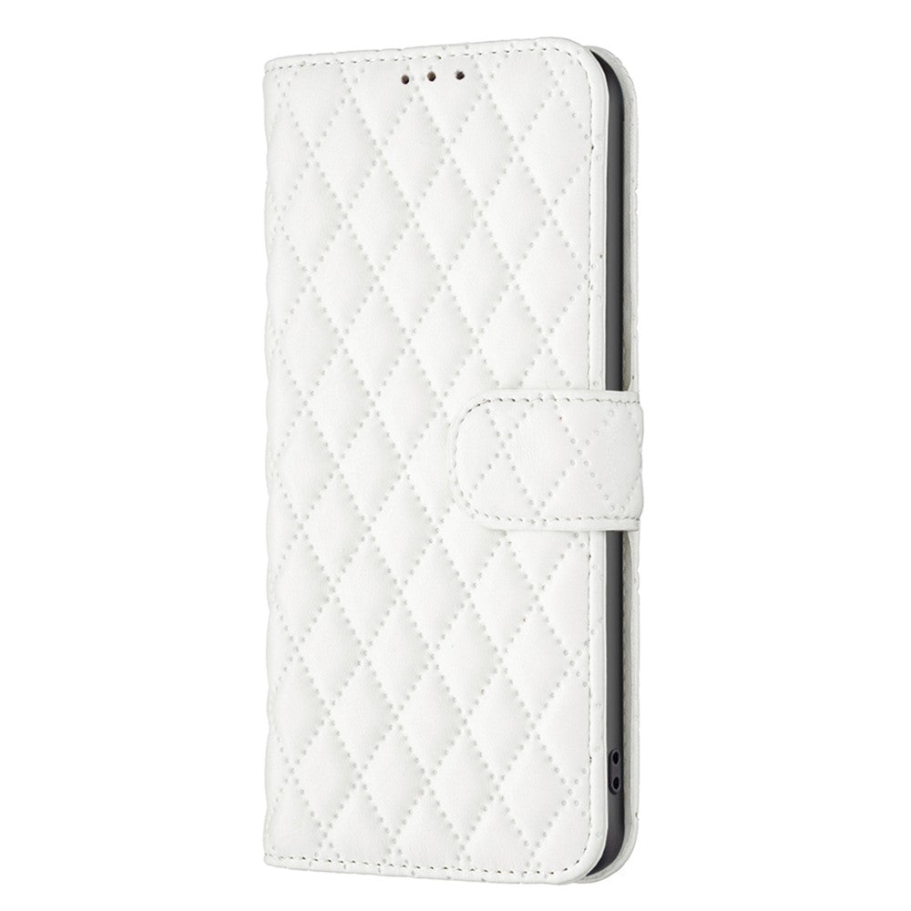 BINFEN COLOR For Samsung Galaxy A23 5G (Global Version) / 4G BF Style-14 Imprinted Rhombus Pattern Case Full Protection Stand Matte PU Leather Wallet Cover