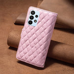 BINFEN COLOR BF Style-15 for Samsung Galaxy A23 5G (Global Version) / 4G / M23 5G Imprinted Rhombus Pattern Shockproof Phone Case with Zipper Pocket