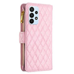 BINFEN COLOR BF Style-15 for Samsung Galaxy A23 5G (Global Version) / 4G / M23 5G Imprinted Rhombus Pattern Shockproof Phone Case with Zipper Pocket