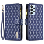 BINFEN COLOR BF Style-15 for Samsung Galaxy A23 5G (Global Version) / 4G / M23 5G Imprinted Rhombus Pattern Shockproof Phone Case with Zipper Pocket