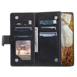005 Style for Samsung Galaxy S22+ 5G Zipper Pocket Design PU Leather Phone Drop-proof Cover Rhombus Texture Stand Wallet Case with Strap