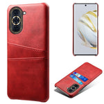 For Huawei nova 10 4G Anti-shock Dual Card Slots Holder Protective Case PU Leather Coated Hard PC Phone Shell