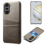 For Huawei nova 10 4G Anti-shock Dual Card Slots Holder Protective Case PU Leather Coated Hard PC Phone Shell