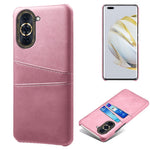 For Huawei nova 10 Pro 4G Dual Card Slots Holder Well-protected Case PU Leather Coated Hard PC Anti-shock Phone Shell