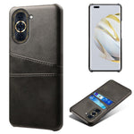 For Huawei nova 10 Pro 4G Dual Card Slots Holder Well-protected Case PU Leather Coated Hard PC Anti-shock Phone Shell