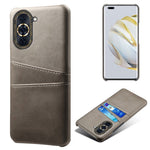 For Huawei nova 10 Pro 4G Dual Card Slots Holder Well-protected Case PU Leather Coated Hard PC Anti-shock Phone Shell