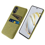 For Huawei nova 10 Pro 4G Cellphone Protector Soft Touch Cloth Texture PC Back Cover with Dual Card Holder